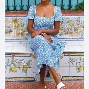 Light blue reformation dress